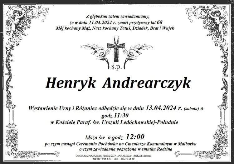 Zmarł Henryk Andrearczyk. Miał 68 lat.